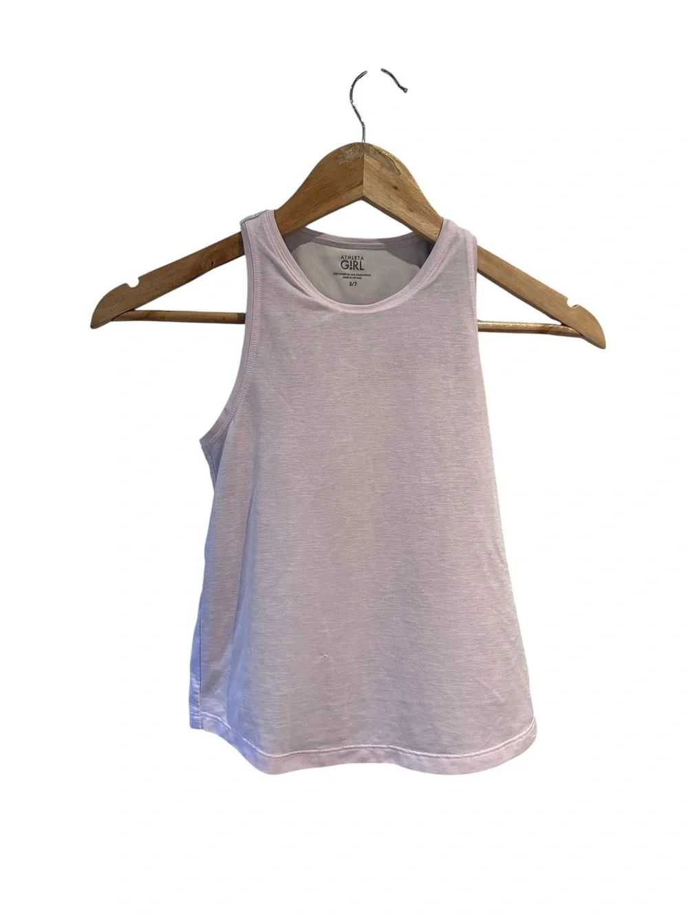 Athleta Girl Pink Snow Dye Tie Breaker‎ Tank Top  Size 7